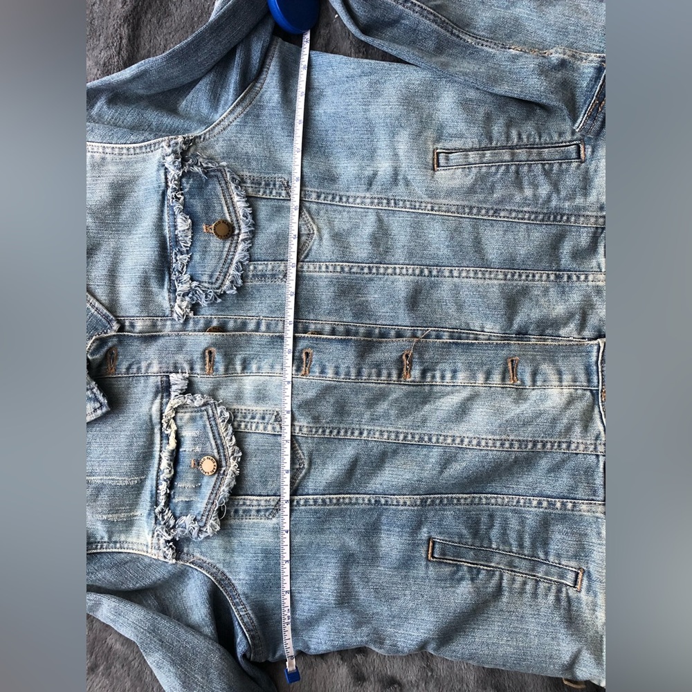 - Karl Lagerfeld Paris. light Blue, Jean Jacket. M-L - Picture 6 of 10
